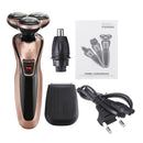3 in 1 Electric Bald Shaver Waterproof Cordless Rechargable Wet&Dry Nose Hair Trimmer Razor