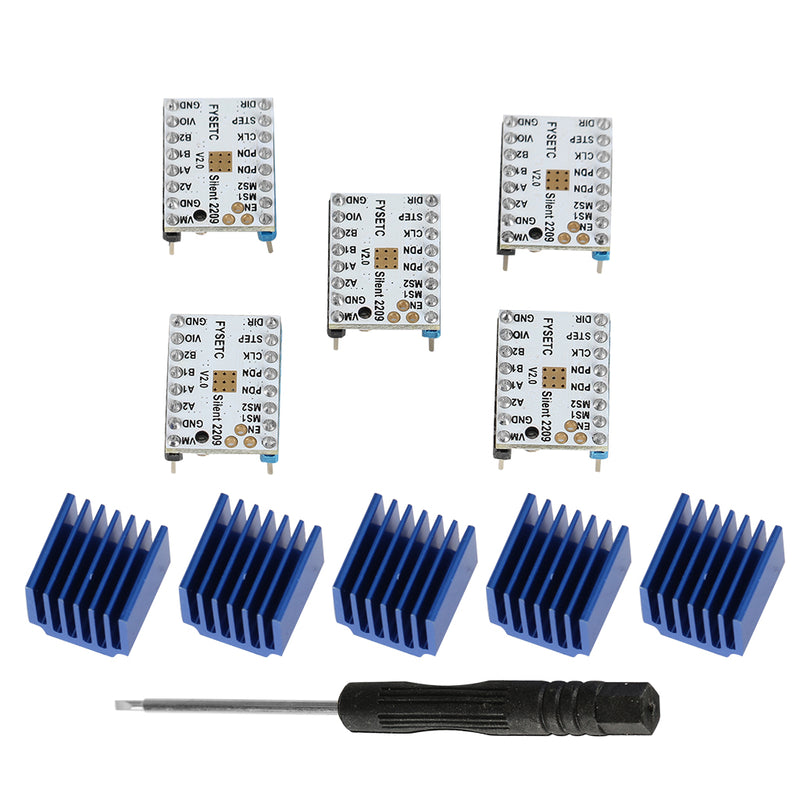 5pcs TMC2209 V2.0 Stepper Motor Driver Super Silent Stepsticks Mute Driver Board 256 Microsteps For Sidewinder 3D Printer
