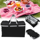 Xmund XD-LG1 30L Folding Picnic Storage Baskets Insulated Storage Cooler Hamper Waterproof Camping Travel Lunch Bag