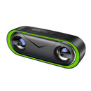 Bakeey Colorful LED Light Bass Speaker Wireless bluetooth 5.0 Speaker FM Radio Flash Drive TF Card Subwoofer with Mic