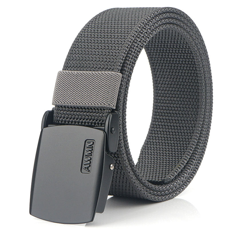 AWMN 120cm x 3.8cm Men Military Tactical Belt Adjustable Nylon Casual Belt Waist Belt With Zinc Alloy Buckle
