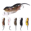 HENGJIA J103 5PSC Mouse Fishing Lure Set Rotating Tail Popper Topwater Swim Crankbait Artificial Hard Bait
