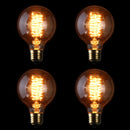 4PCS Kingso E26 G80 60W AC110V 64A Warm White Retro Amber Edison Incandescent Light Bulb for Home