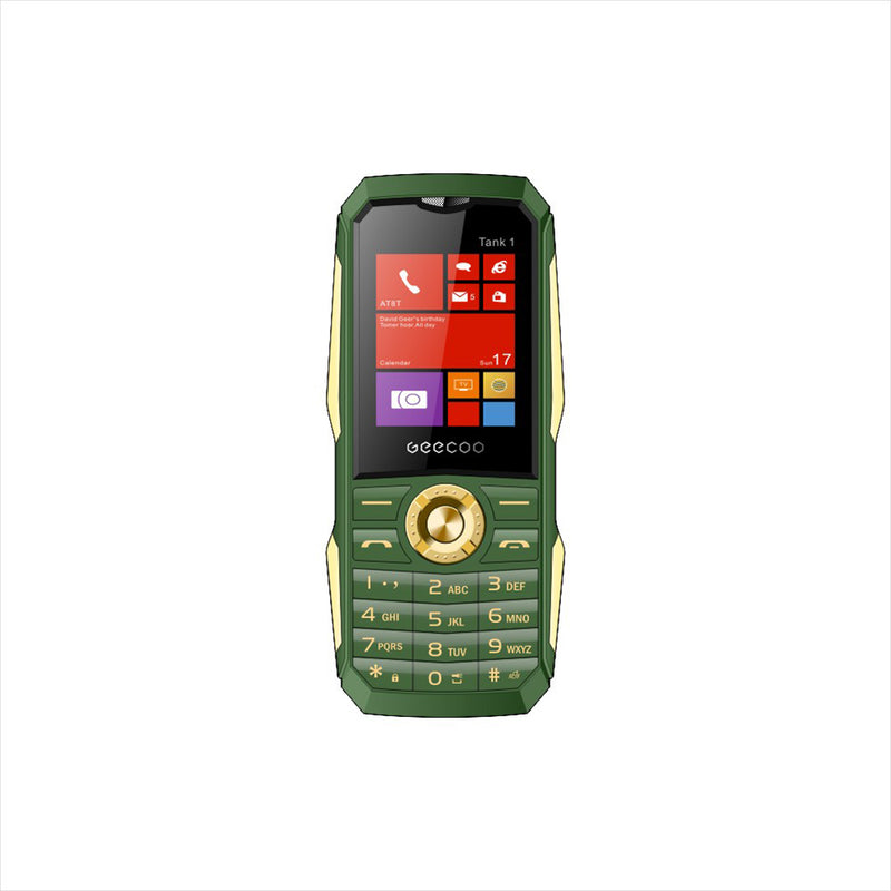 GEECOO Tank 1 1.8inch 1700mAh Bluetooth FM Dual SIM Card Dual Standby Feature Rugged Phone