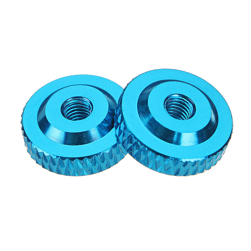 Suleve M3AN12 10Pcs M3 Knurled Thumb Nut w/ Collar Screw Spacer Washer Aluminum Alloy Multicolor