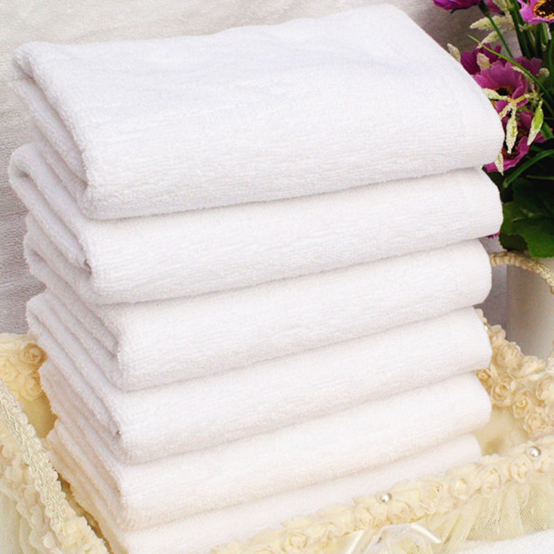 60x30cm White Soft Cotton Bath Towel Absorbent Travel Gym Camping Sport Towel