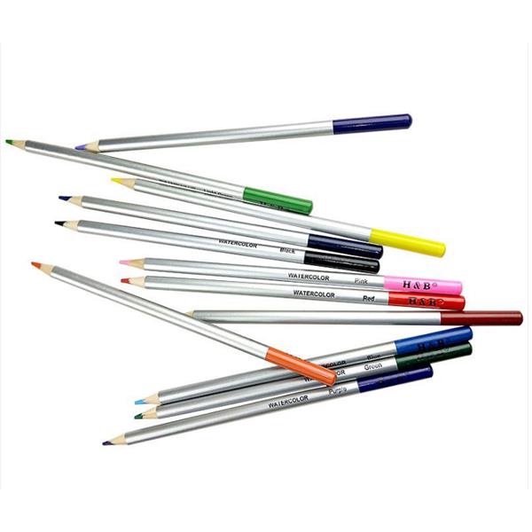H&B HB-WPTB012 12-Color Tin Box Soluble Watercolor Paint Set