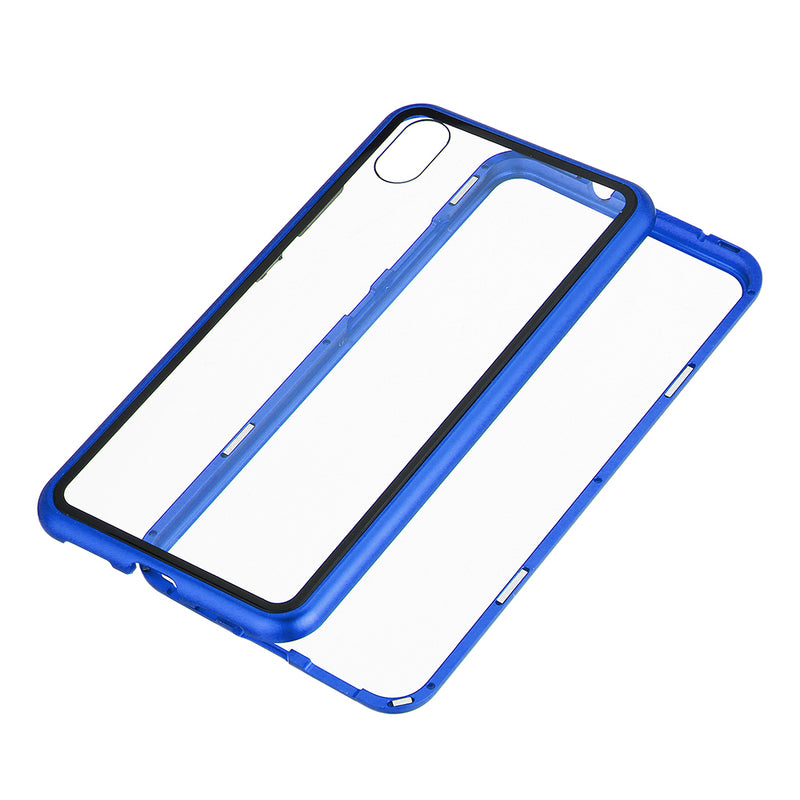 Bakeey 360 Magnetic Adsorption Metal Tempered Glass Flip Protective Case for Xiaomi Redmi 7A 5.45 inch