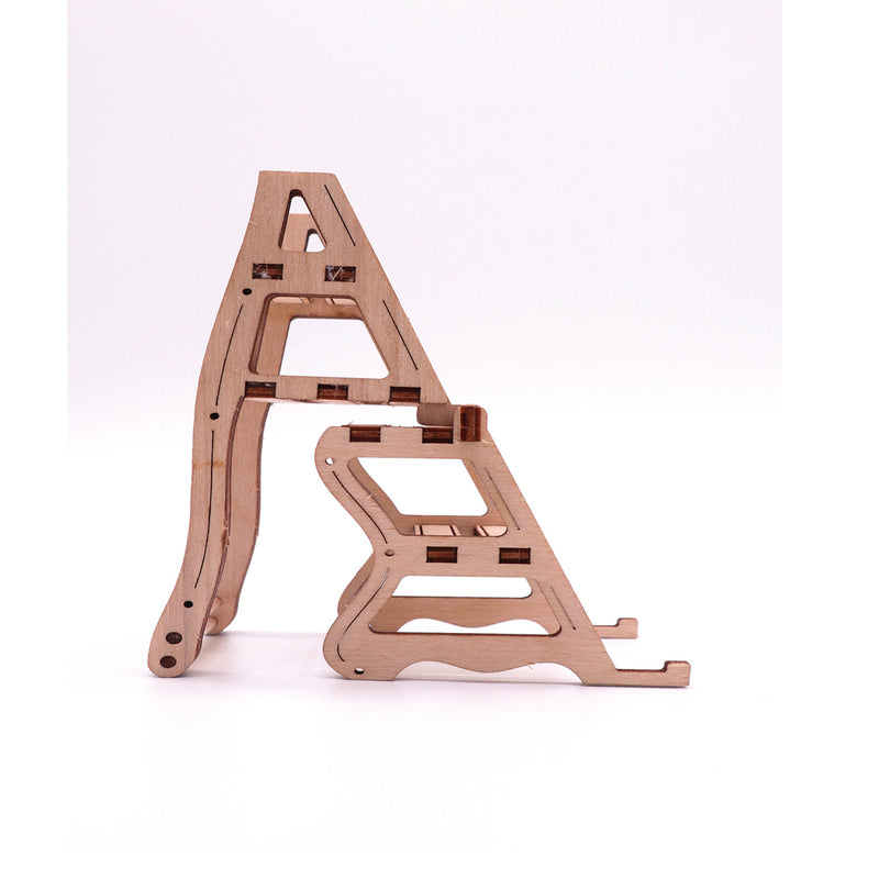 Self Assembly Wooden Chair Birch Phone Shelf Holder Model Gift Children Science Model Building Kits