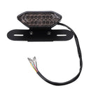 Motorcycle ATV License Plate LED Tail Rear Brake Bracket Lights Turn Lamp 12V