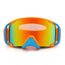 Motorcycle Racing Anti Fog Goggles Dual Lens Outdooors Snowboard Ski Snowboard Dumb Orange Frame