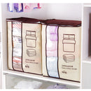 Foldable Non-Woven Quilt Bag Large Comforters Clothes Storage Bag Container Blankets Organizer w/ Handle Window