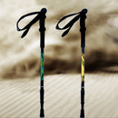 Outdooors Ultralight Aluminum Stick StraighT-handle 3 Section Anti-Debris Alpenstock