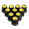 50Pcs Yellow Plastic For Rotary Taper Potentiometer Hole 6mm Knob