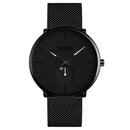 SKMEI 9185 Ultra Thin Simple Casual Style Men Wrist Watch Mesh Stainless Steel Strap Quartz Watch