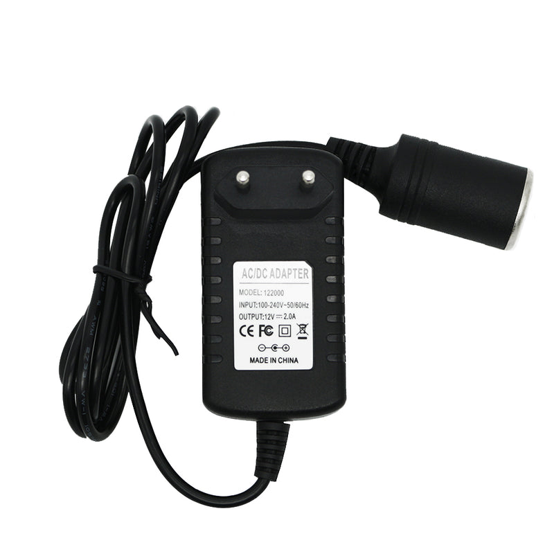 DC 100-240V to AC 12V 2A Power Supply Adapter 24W Ci-garette Socket
