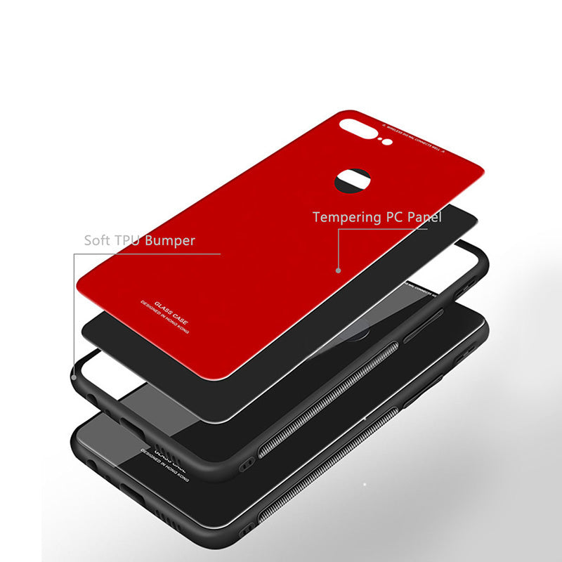 Bakeey Tempered Glass Mirror Back Cover Soft TPU Frame Protective Case for OnePlus 5T