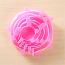 6Pcs Stretch Silicone Kitchen Food Bowl Container Cover Storage Wraps Seals Reusable Lids