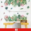 DIY Tropical Leaves Plant Flower Wall Sticker Art Home Decor Office Decal Mural