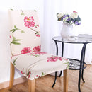 KCASA WX-PP3 Elegant Flower Elastic Stretch Chair Seat Cover Dining Room Home Wedding Decor