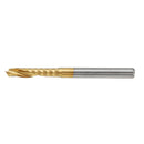 Drillpro 3.175mm Shank 12/15/17/22mm Single Flute End Mill Cutter Titanium Coated Spiral Drill Bit