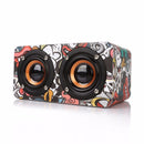 M5 Wooden Dual Driver Unit TF Card AUX FM Radio Stereo Bass bluetooth Speaker With Mic