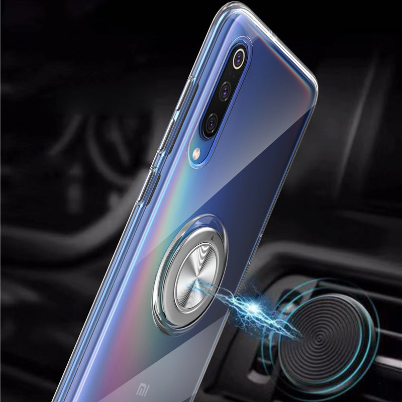 Bakeey Ultra-thin With Ring Holder Anti-fingerprint Soft TPU Protective Case For Xiaomi Mi 9 / Xiaomi Mi9 Transparent Edition