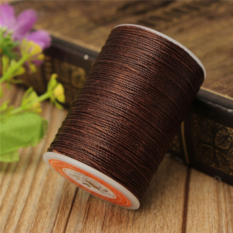 115m Dacron Wax Line Round DIY Leather Craft Tool 0.55mm For Shoe Sewing