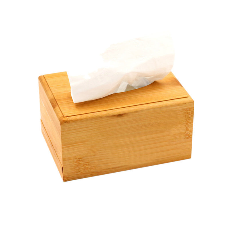 Creative Plain Wooden Tissue Box Cover Wood Holder Car Home Paper Storage