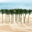 20pcs Plastic Palm Tree Model Train Green Brown Landscape Layout Scale Decorations 16cm 6.3