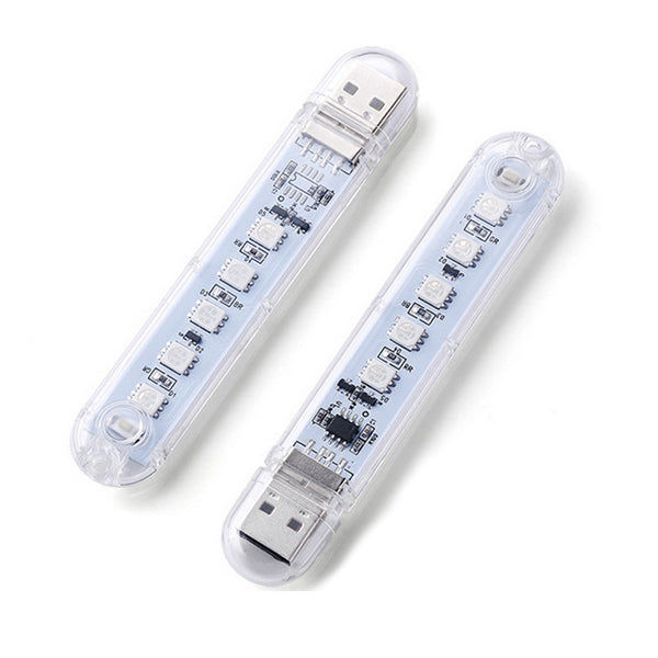 LUSTREON Mini USB 2W SMD5050 RGB 5 LED Camping Night Light for Power Bank Notebook Computer DC5V