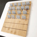 Finished Bamboo Wooden Earring Ear Studs Cards Jewelry Rack Display Stand Board Organizer