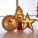 LED Light Christmas Decorations Wooden Desk Ornaments