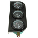 2 inch 52mm Electronic 3 Gauge Kit Water Temp Oil Pressure Volt With 3 Hole Bracket