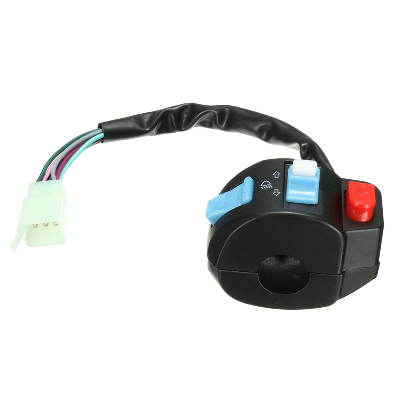 7/8inch Motorcycle Scooter Headlight High Low Beam Horn Indcator Light Switch