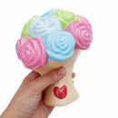 Jumbo Squishy Rose Flower 15*12cm Slow Rising Toy Mother's Day Gift Collection Decor With Packing Box