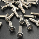 Suleve M4SH2 50pcs Metric M4 Stainless Steel Countersunk Flat Head Hex Socket Cap Screw Bolts