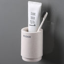 Wall Mount Toothbrush Holder Wash Cup Toothpaste Portable Hanging Gargle Cup