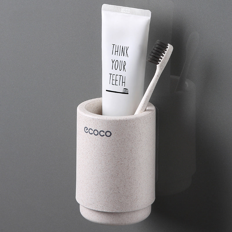 Wall Mount Toothbrush Holder Wash Cup Toothpaste Portable Hanging Gargle Cup