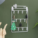 Home Kitchen Vintage Key Hook Metal Wire Rack Magazine Coat Holder Rack