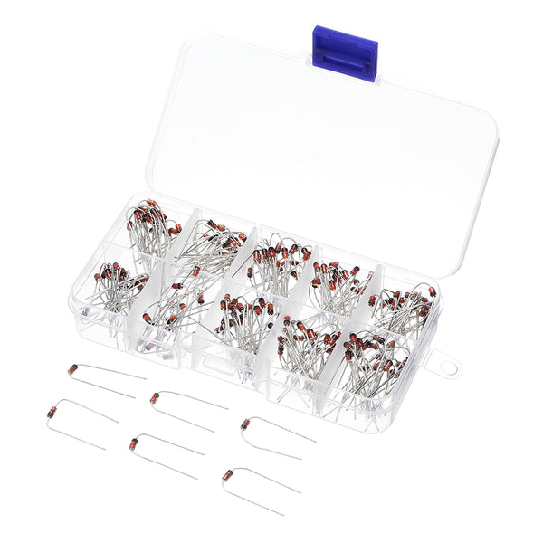 200pcs 10 Values Zener Diode Assortment Electronic Kit 1N4738 1N4739 1N4740 1N4741 1N4742 1N4743 1N4744 1N4745 1N4746 1N4748