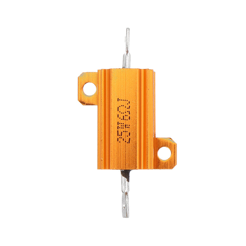 RX24 25W 6R 6RJ Metal Aluminum Case High Power Resistor Golden Metal Shell Case Heatsink Resistance Resistor