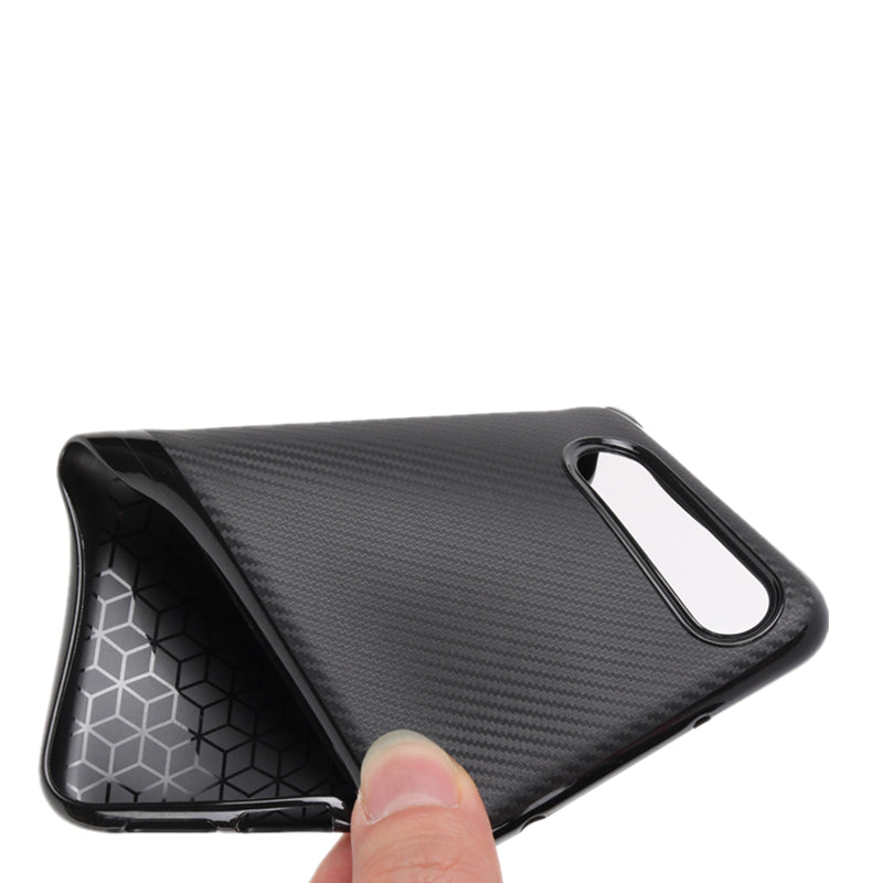 Carbon Fiber Shockproof Soft TPU Back Protective Case For Huawei P20 Pro