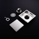 304 Stainless Steel In-visible Floor Drain Square Deodorant Bathroom Toilet Floor Drain