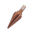 Drillpro 6Pcs HSS Bronze Coated Step Drill Bit With Center Punch Drill Set Hole Cutter Drilling Tool