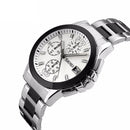 SKMEI 9126 Fashion Men Quartz Watch Classic Stainless Steel Strap Business Wristwatch