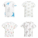 Yiigoo Girl Summer Short Sleeve O-neck Cotton Leisure Sport Children's T-shirts (2 pieces)