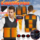 Dual ButtonElectric USB Down Vest Jacket Heated Jacket Adjust 8 heating Pads Hotplates Washable Winter Warm 3 Adjustment Temp