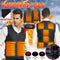 Dual ButtonElectric USB Down Vest Jacket Heated Jacket Adjust 8 heating Pads Hotplates Washable Winter Warm 3 Adjustment Temp