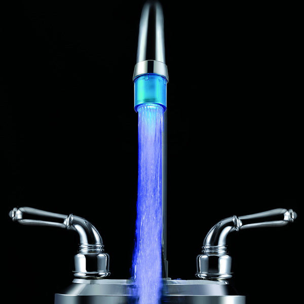 Water Flow Recognition 7 Colors Flashing LED Light Water Tap Faucet Light Shower Head